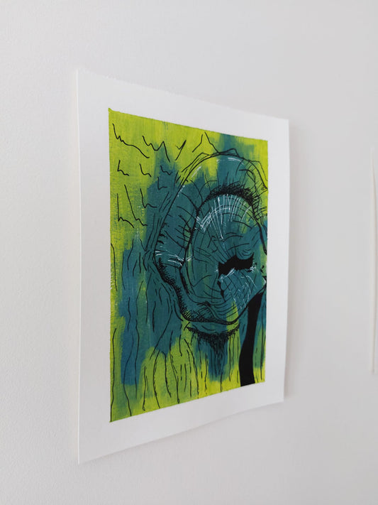 Tree trunk with moss